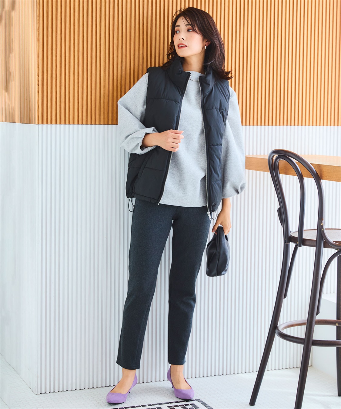 CROSS FUNCTION 《撥水・防風》アクティかる パウダータフタファイバーダウンベスト【CF/クロスファンクション】_sub_13