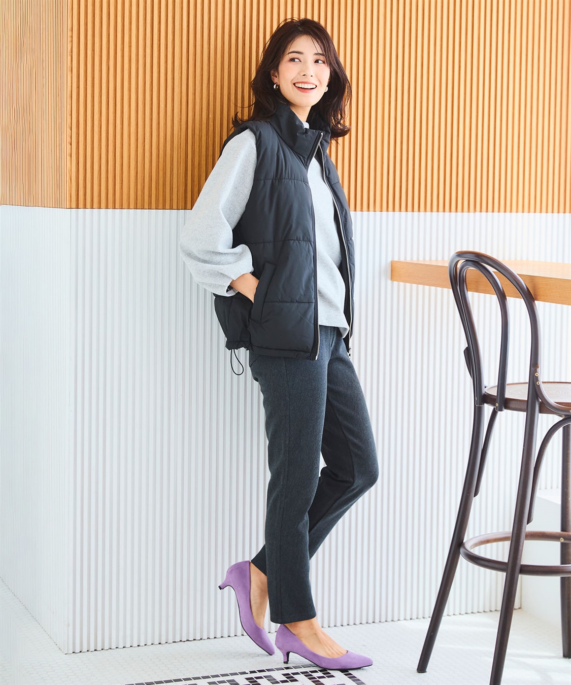 CROSS FUNCTION 《撥水・防風》アクティかる パウダータフタファイバーダウンベスト【CF/クロスファンクション】_sub_14