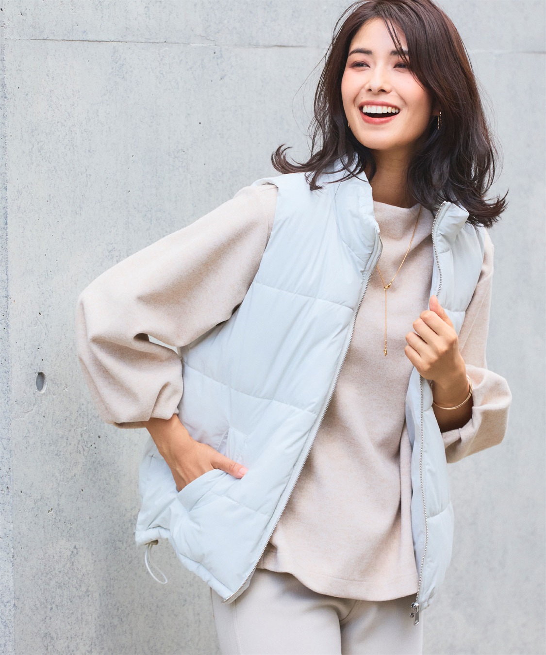 CROSS FUNCTION 《撥水・防風》アクティかる パウダータフタファイバーダウンベスト【CF/クロスファンクション】_sub_16