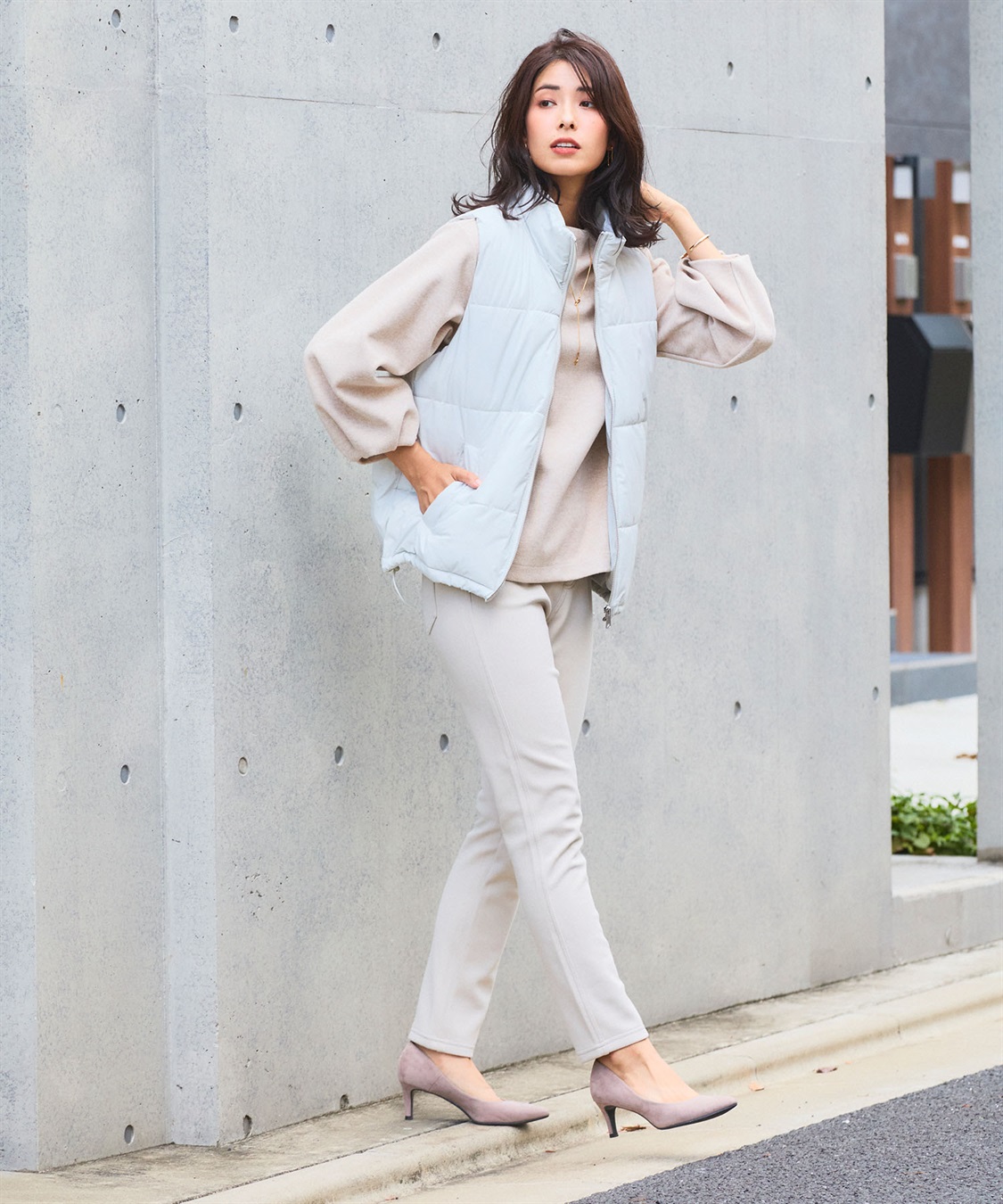 CROSS FUNCTION 《撥水・防風》アクティかる パウダータフタファイバーダウンベスト【CF/クロスファンクション】_sub_17