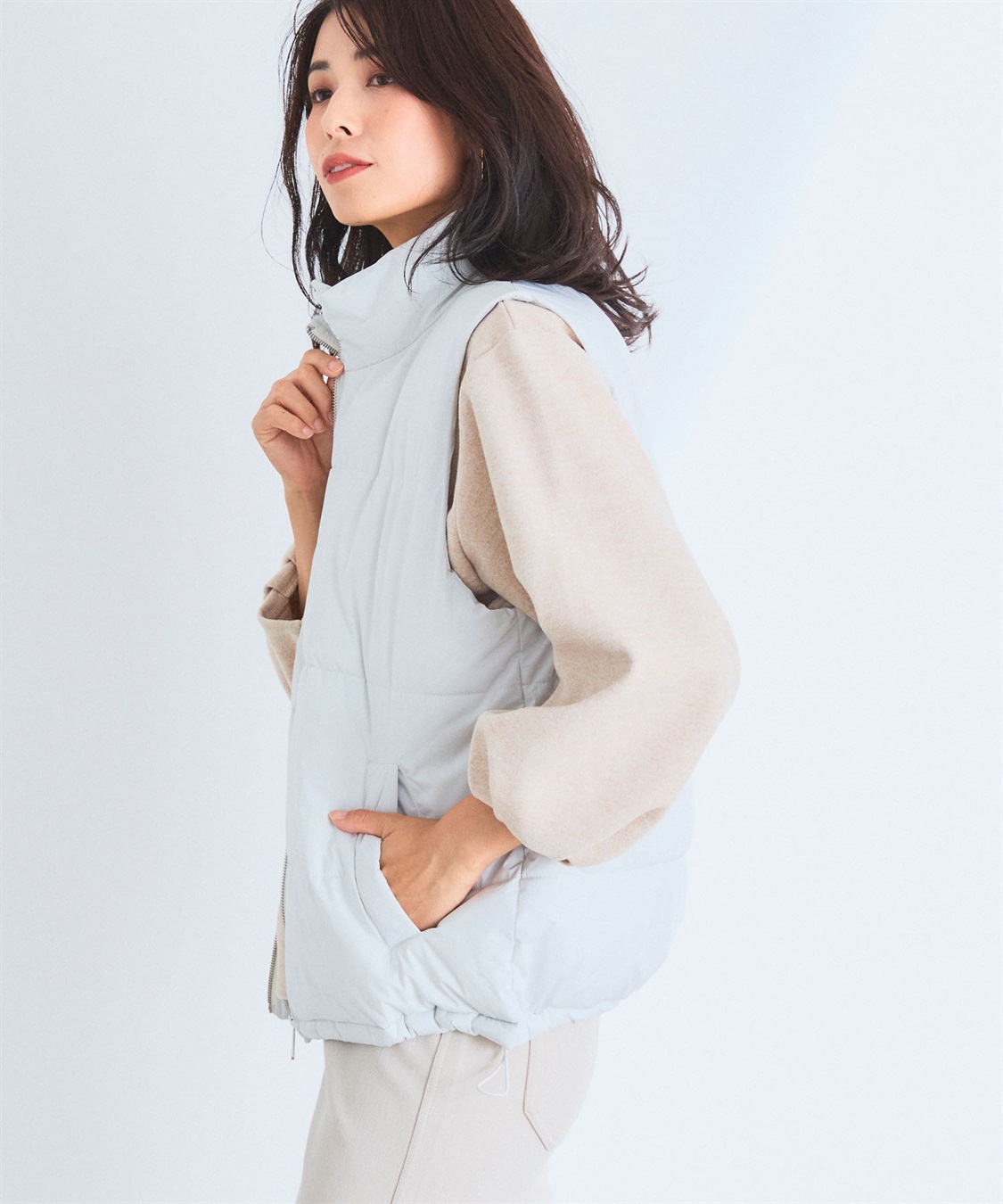 CROSS FUNCTION 《撥水・防風》アクティかる パウダータフタファイバーダウンベスト【CF/クロスファンクション】_sub_19