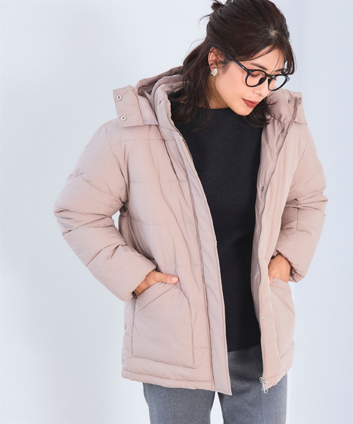 CROSS FUNCTION 《撥水・防風》アクティかる パウダータフタファイバーダウンジャケット【CF/クロスファンクション】_sub_12