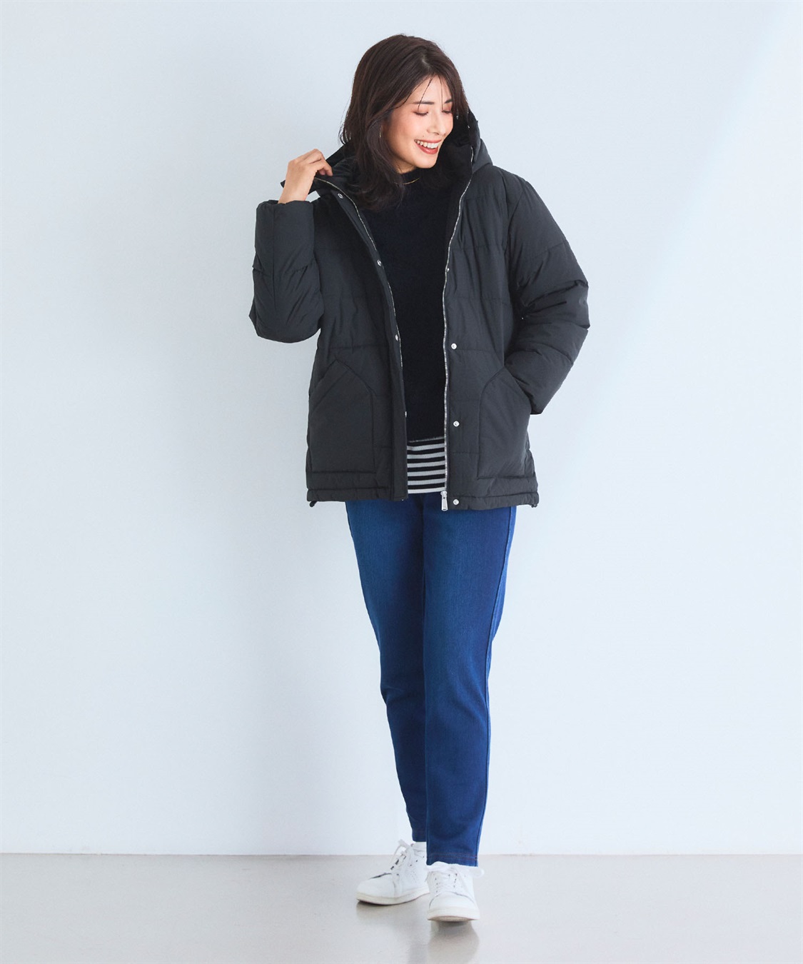 CROSS FUNCTION 《撥水・防風》アクティかる パウダータフタファイバーダウンジャケット【CF/クロスファンクション】_sub_24