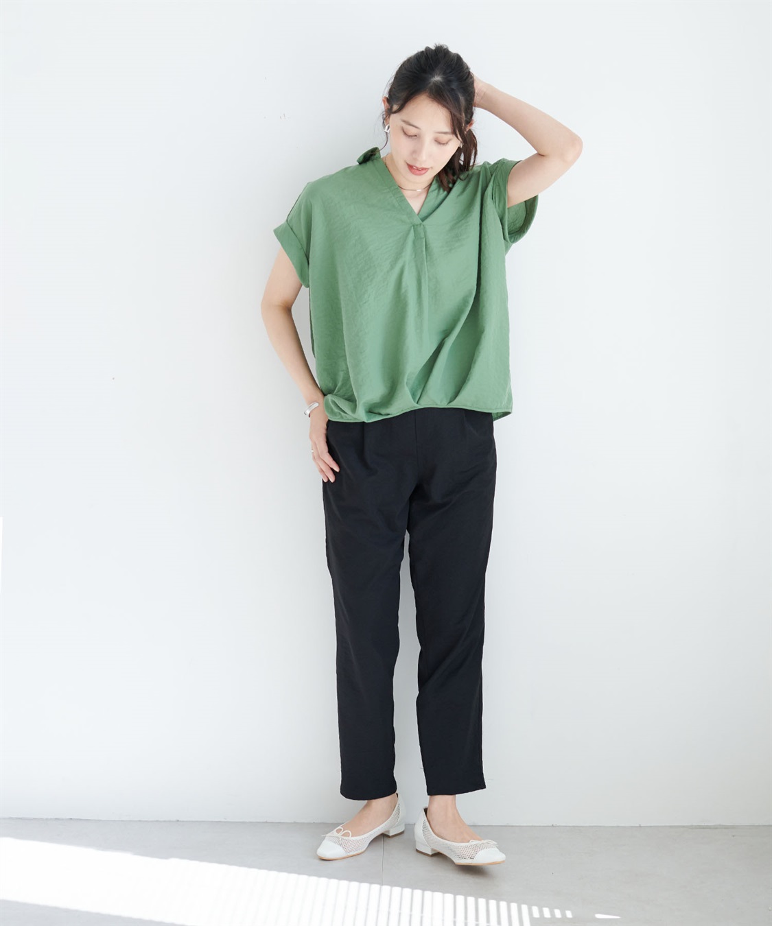 CROSS FUNCTION 【メディア掲載】《UVカット》エブ楽きれいめイージータックパンツ【CF/クロスファンクション】_sub_8