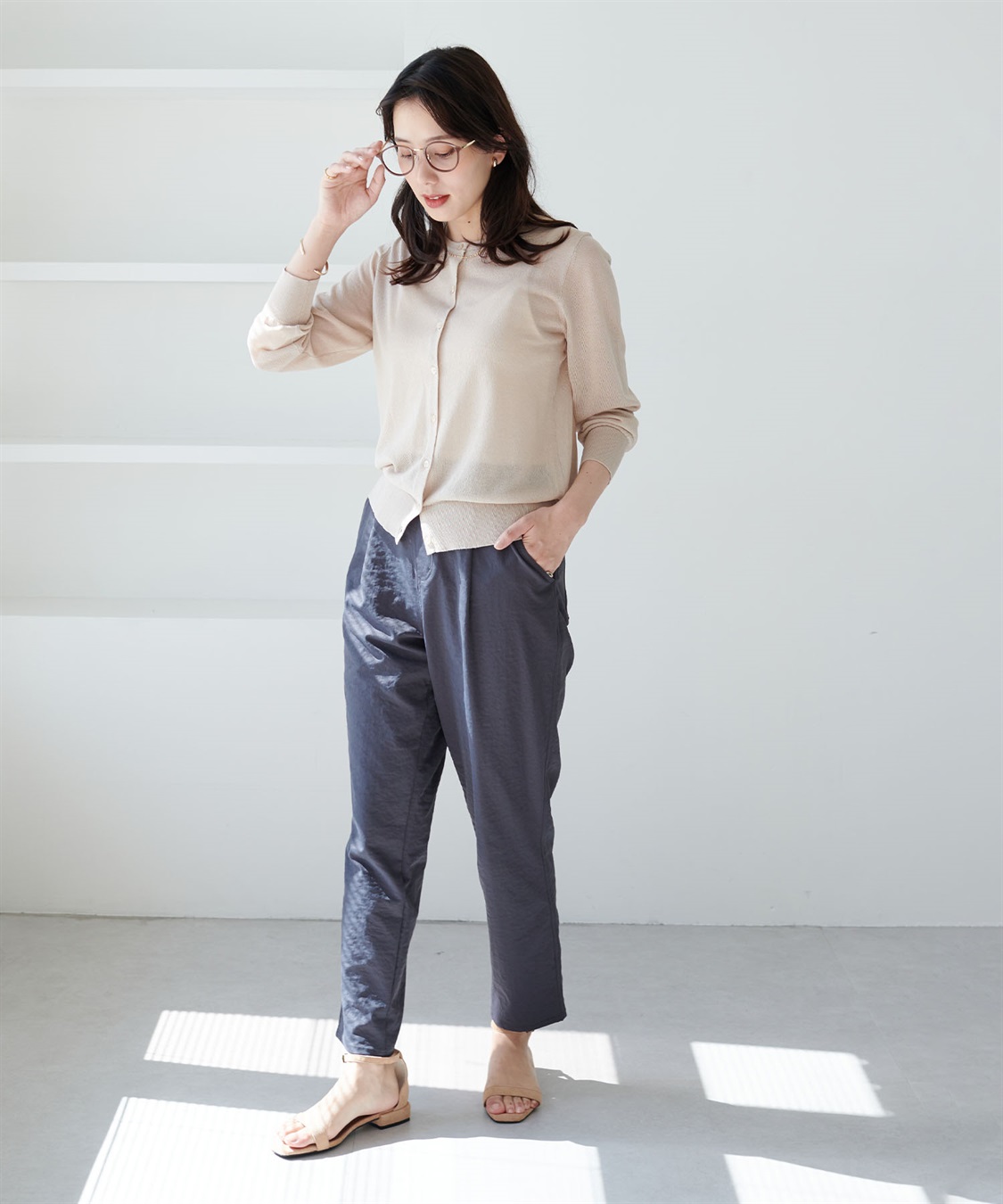 CROSS FUNCTION 【メディア掲載】《UVカット》エブ楽きれいめイージータックパンツ【CF/クロスファンクション】_sub_10