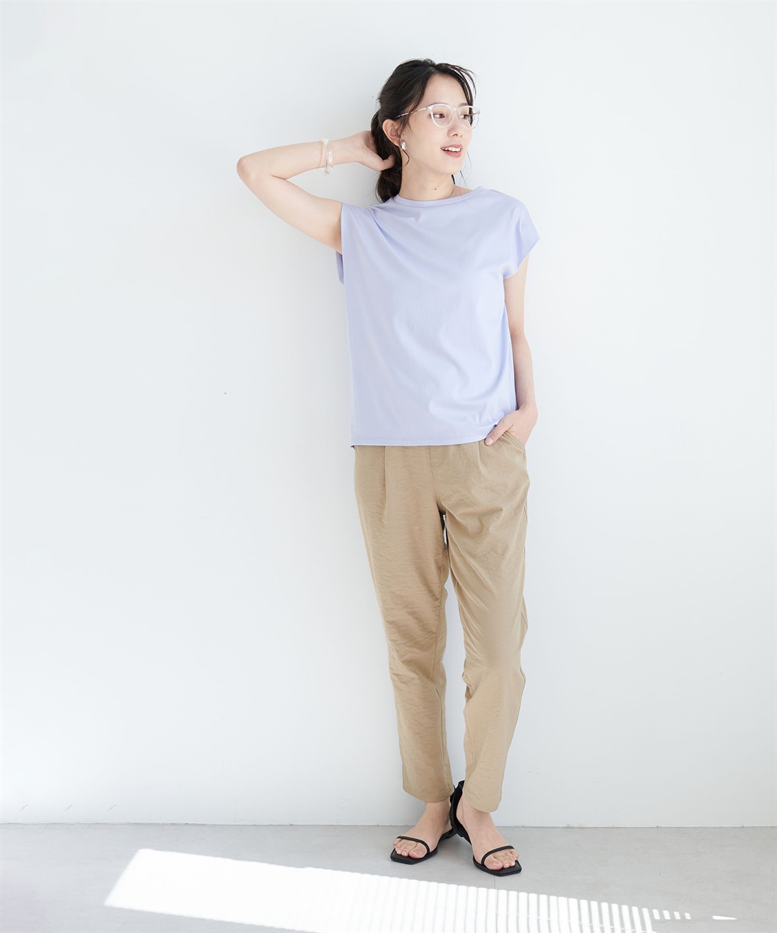 CROSS FUNCTION 【メディア掲載】《UVカット》エブ楽きれいめイージータックパンツ【CF/クロスファンクション】_sub_17