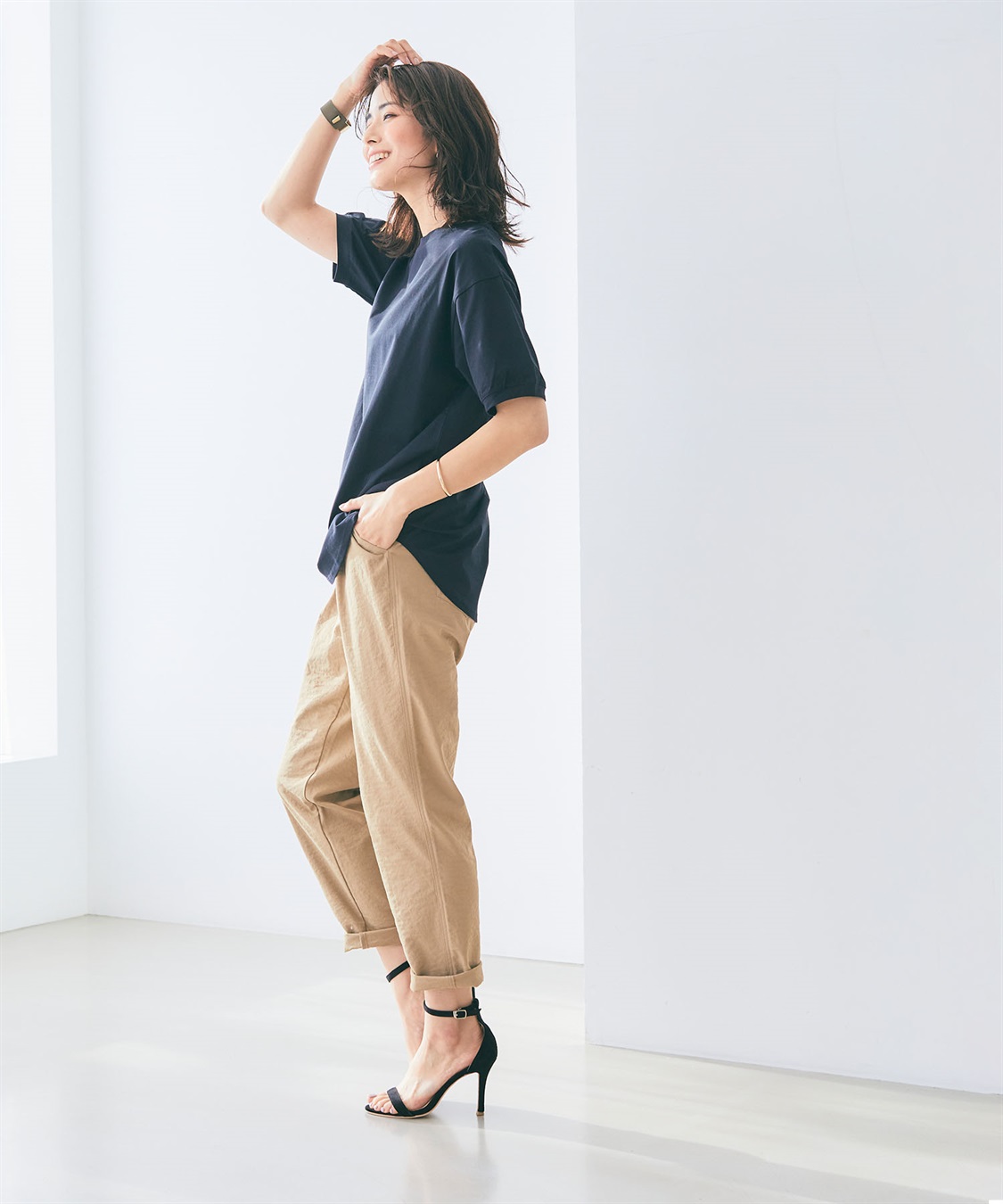 CROSS FUNCTION 【メディア掲載】《UVカット》エブ楽きれいめイージータックパンツ【CF/クロスファンクション】_sub_18