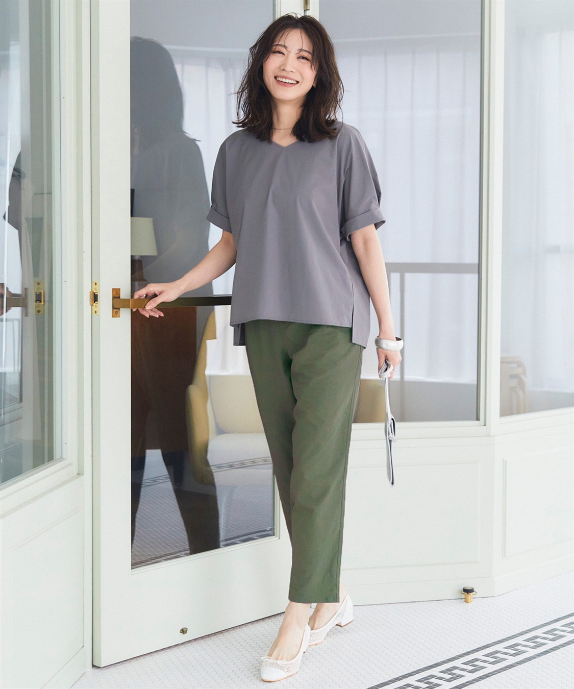 CROSS FUNCTION 【メディア掲載】《UVカット》エブ楽きれいめイージータックパンツ【CF/クロスファンクション】_sub_19