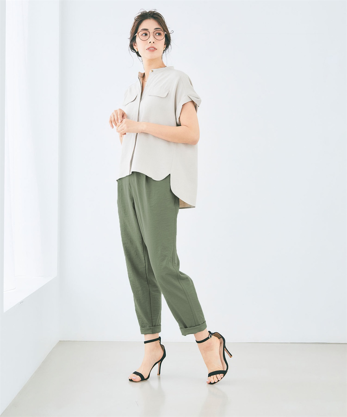 CROSS FUNCTION 【メディア掲載】《UVカット》エブ楽きれいめイージータックパンツ【CF/クロスファンクション】_sub_20