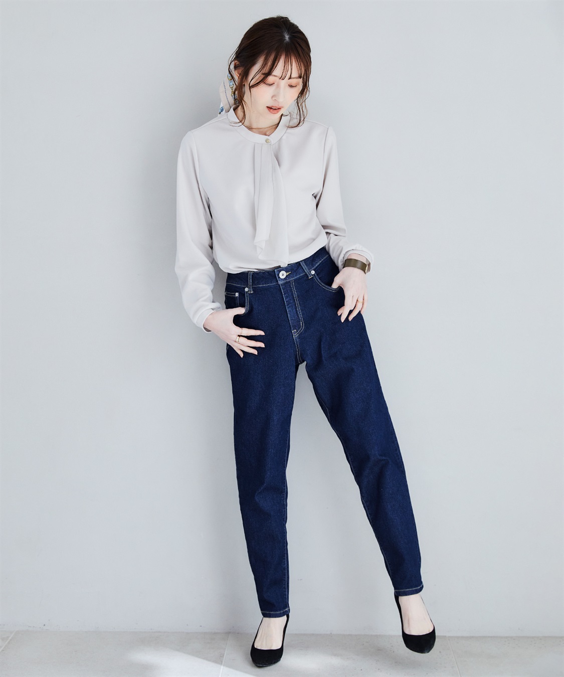 CROSS FUNCTION 《ストレッチ》エコベロデニムテーパードパンツ【CF/クロスファンクション】_sub_4