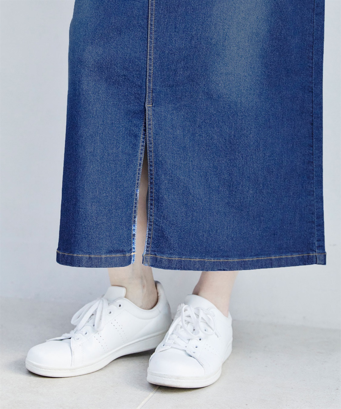 CROSS FUNCTION 【メディア掲載】《ストレッチ》エコベロデニムナロースカート【CF/クロスファンクション】_sub_19