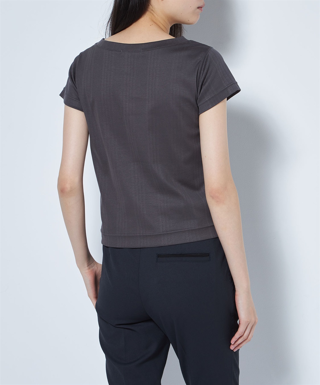 49AV JUNKO SHIMADA ランダムストライプ半袖Tプルオーバー_sub_3