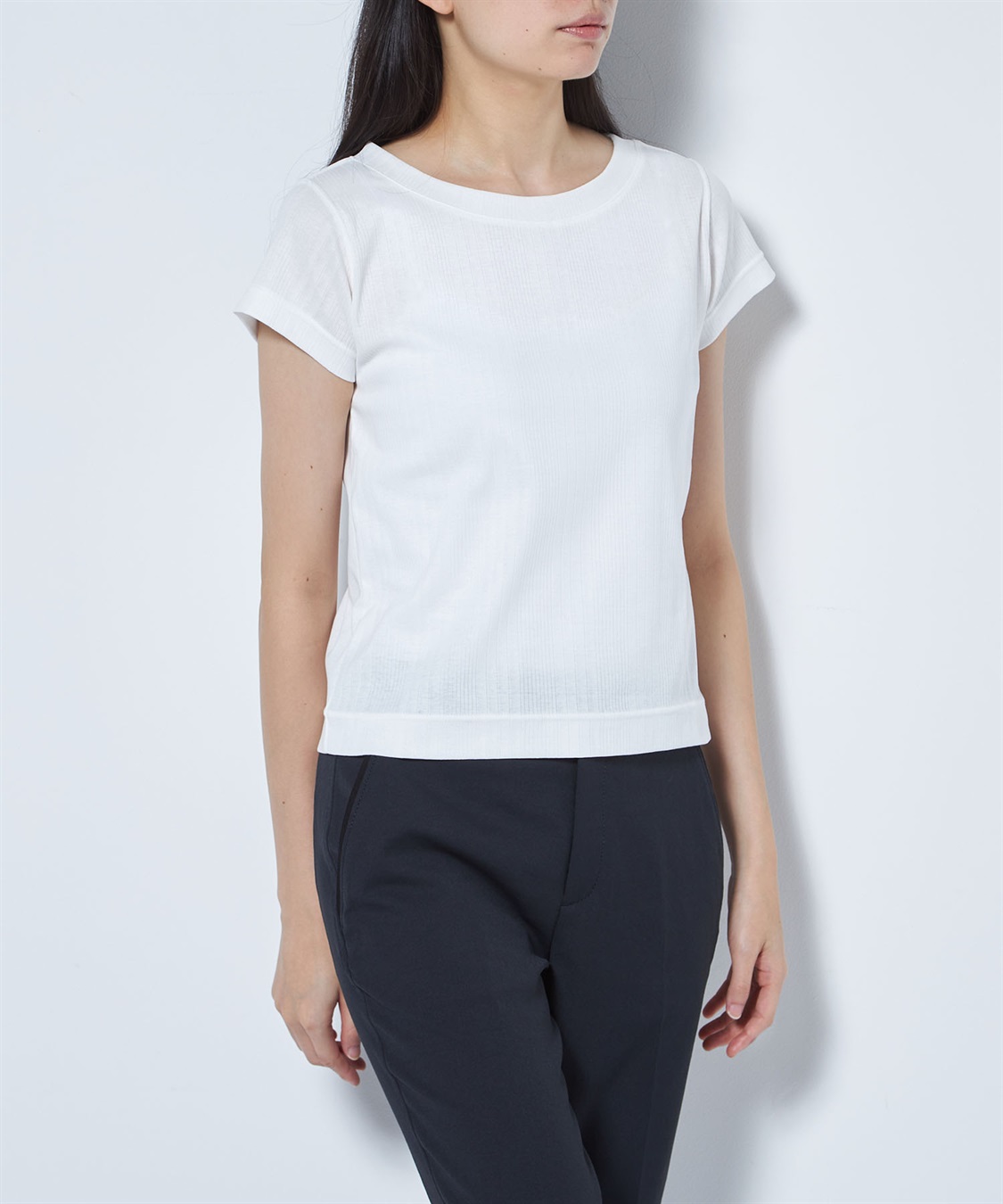 49AV JUNKO SHIMADA ランダムストライプ半袖Tプルオーバー_sub_5