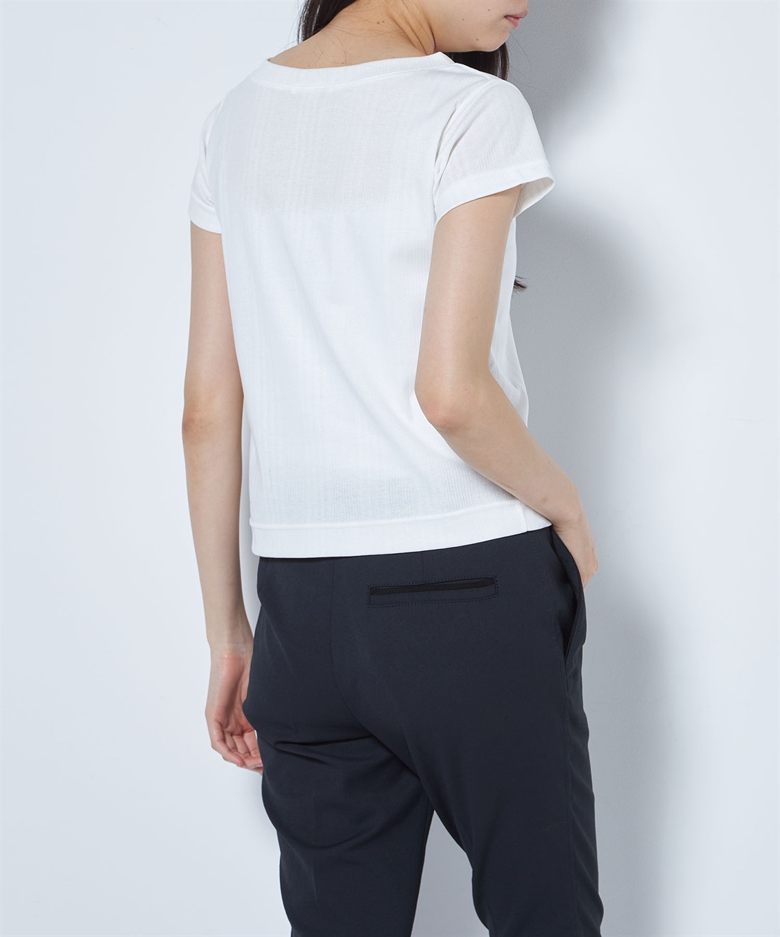 49AV JUNKO SHIMADA ランダムストライプ半袖Tプルオーバー_sub_6