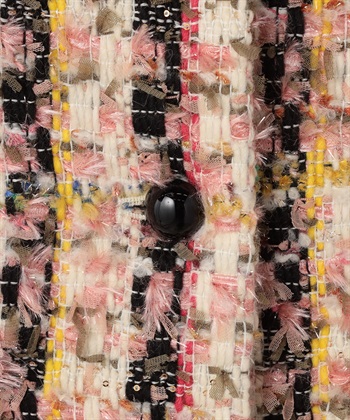 カラーツイードノーカラージャケット 49AV.junko shimada カラーツイードノーカラージャケット 49AV.junko shimada