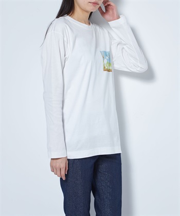 イラストプリントロングスリーブTシャツ 49AV JUNKO SHIMADA