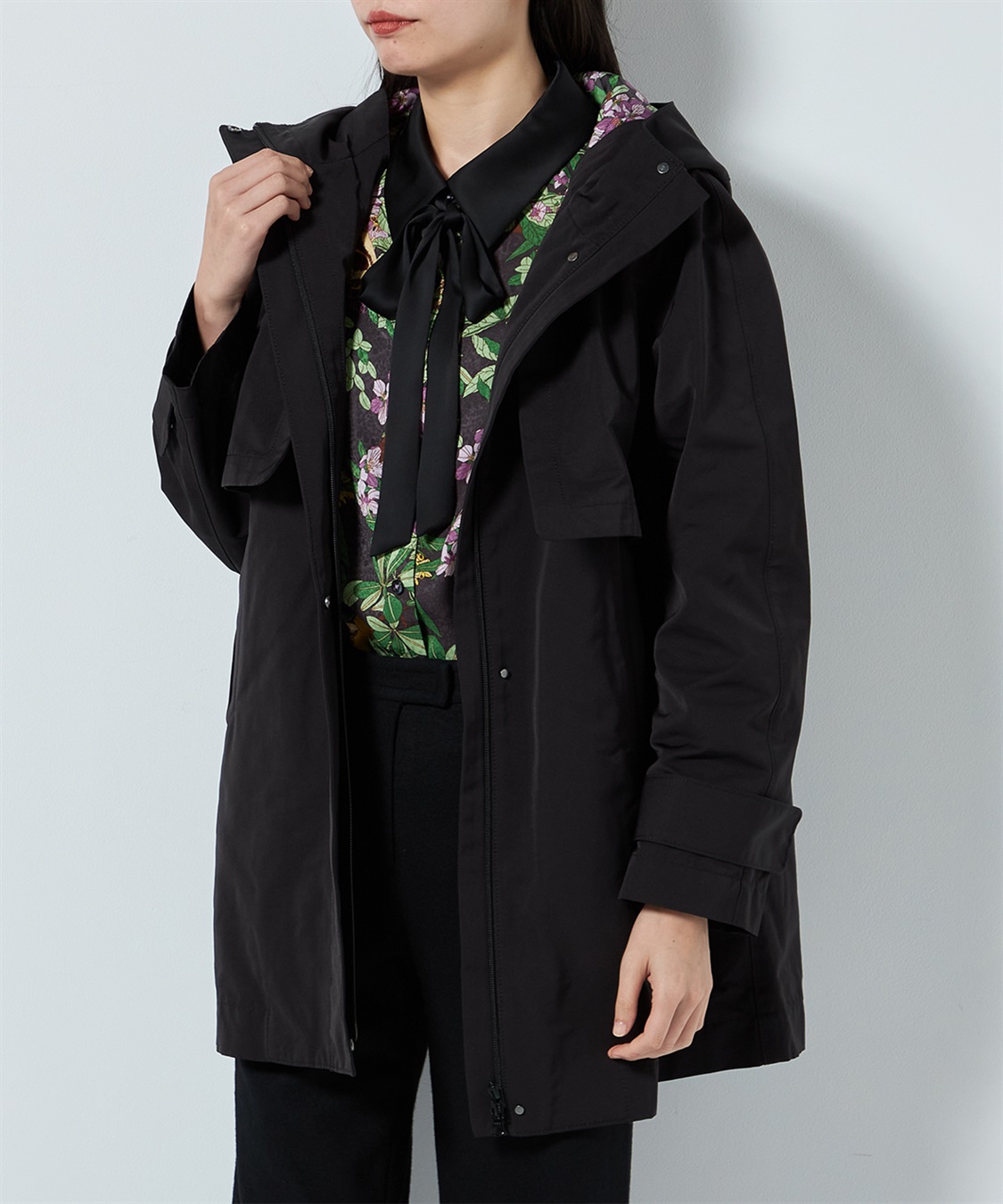 グログランフード付きコート 49AV JUNKO SHIMADA｜クロスプラス公式