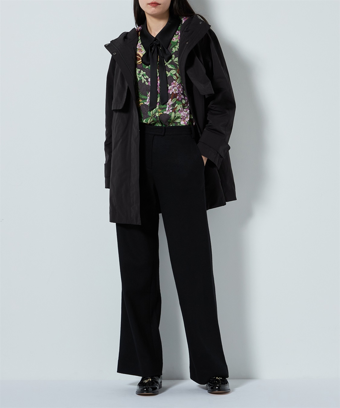 グログランフード付きコート 49AV JUNKO SHIMADA｜クロスプラス公式