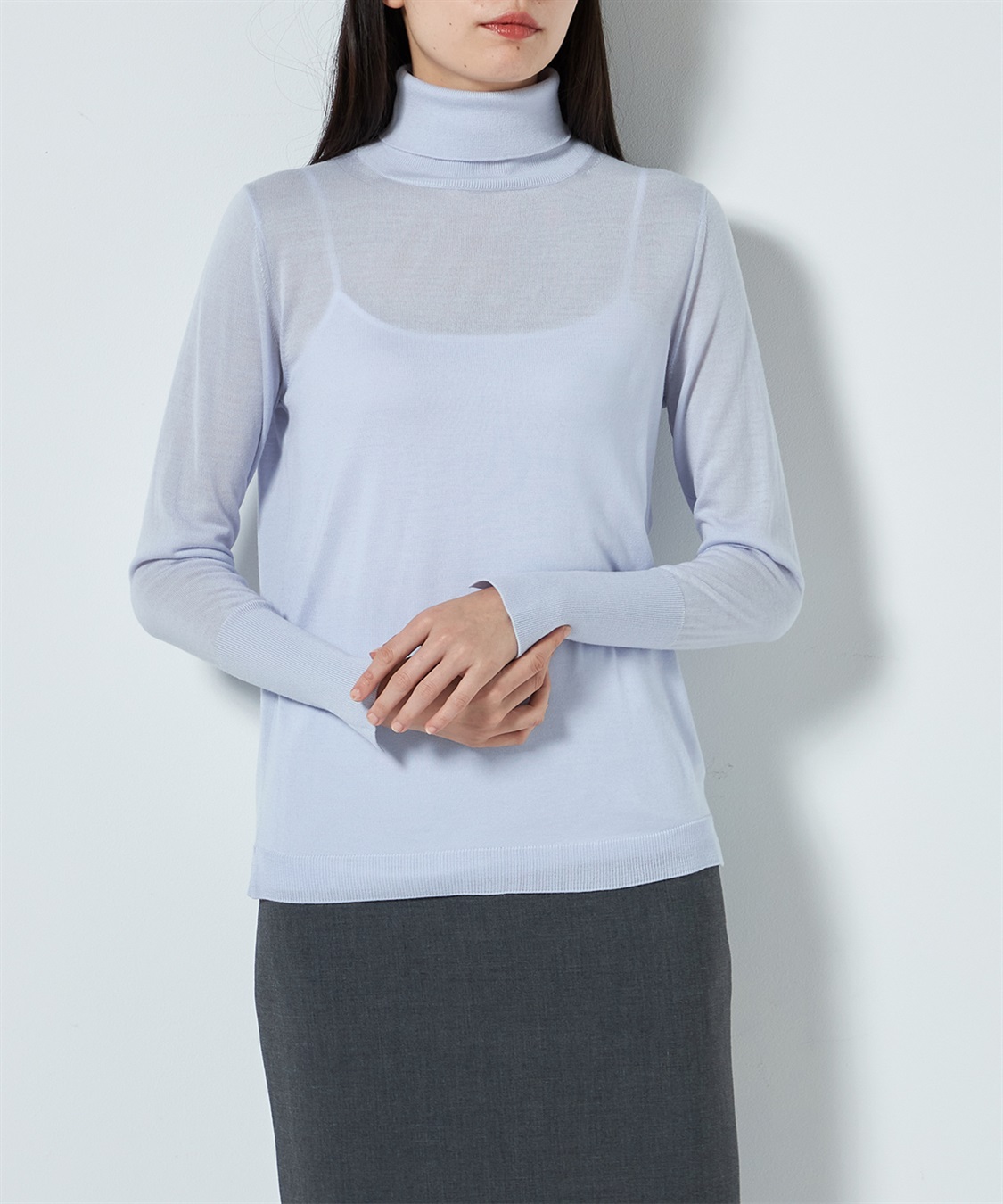 49AV JUNKO SHIMADA キャッシュウールタートルネックトップス_sub_10