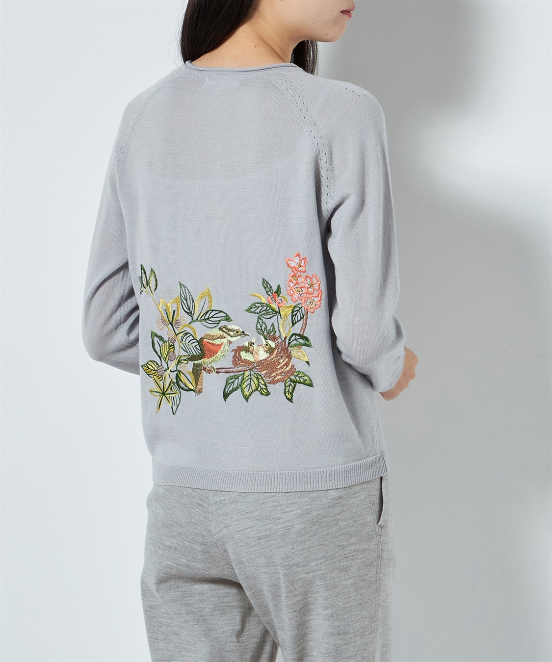 小春日和 バード刺繍ニットカーディガン 49AV JUNKO SHIMADA｜クロス