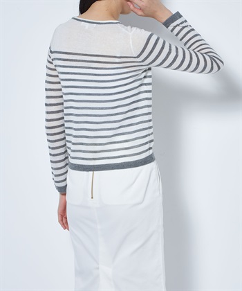 TIME SALE】ボーダー柄サマーセーター 49AV.junko shimada