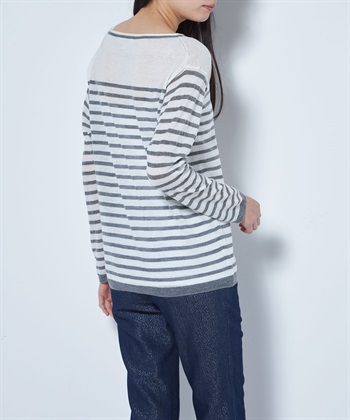 49AV JUNKO SHIMADA 【TIME SALE】ボーダー柄ボートネックサマーセーター_subthumb_9