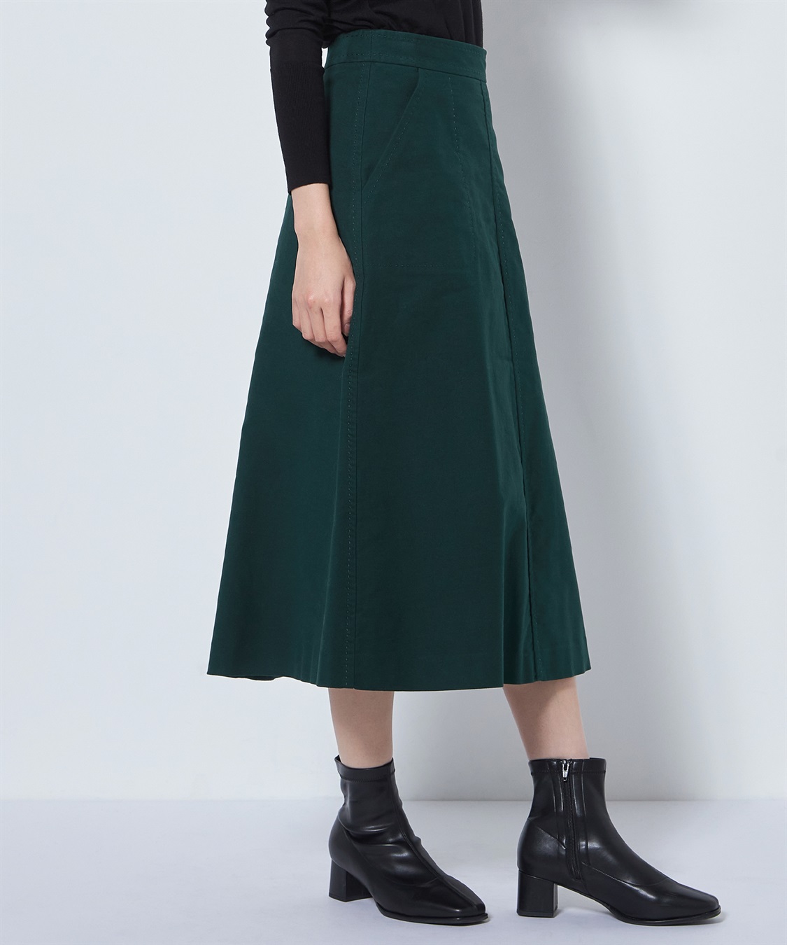 49AV JUNKO SHIMADA コットンチノフレアスカート_sub_2