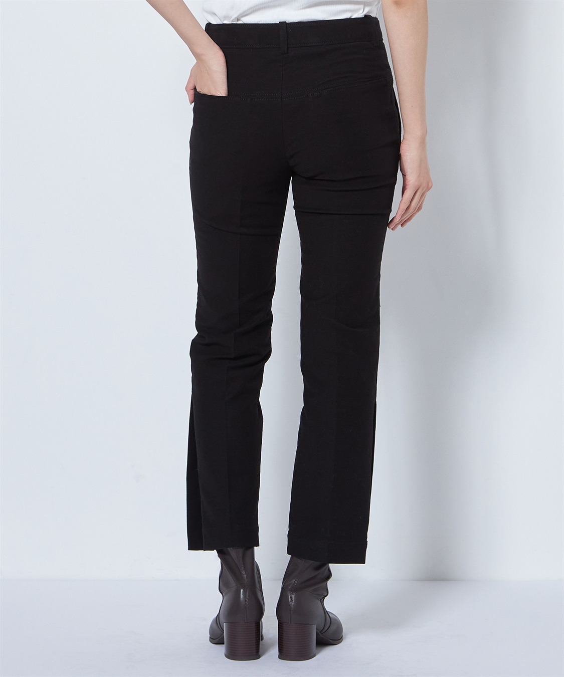 カジュアル 黒 コットンパンツ 24時間限定 FLASH SALE】コットンチノストレートパンツ 49AV