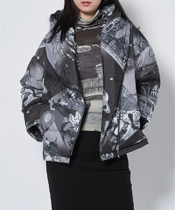 49AV.junko shimada パリナイト総柄ショートダウンジャケット_subthumb_5