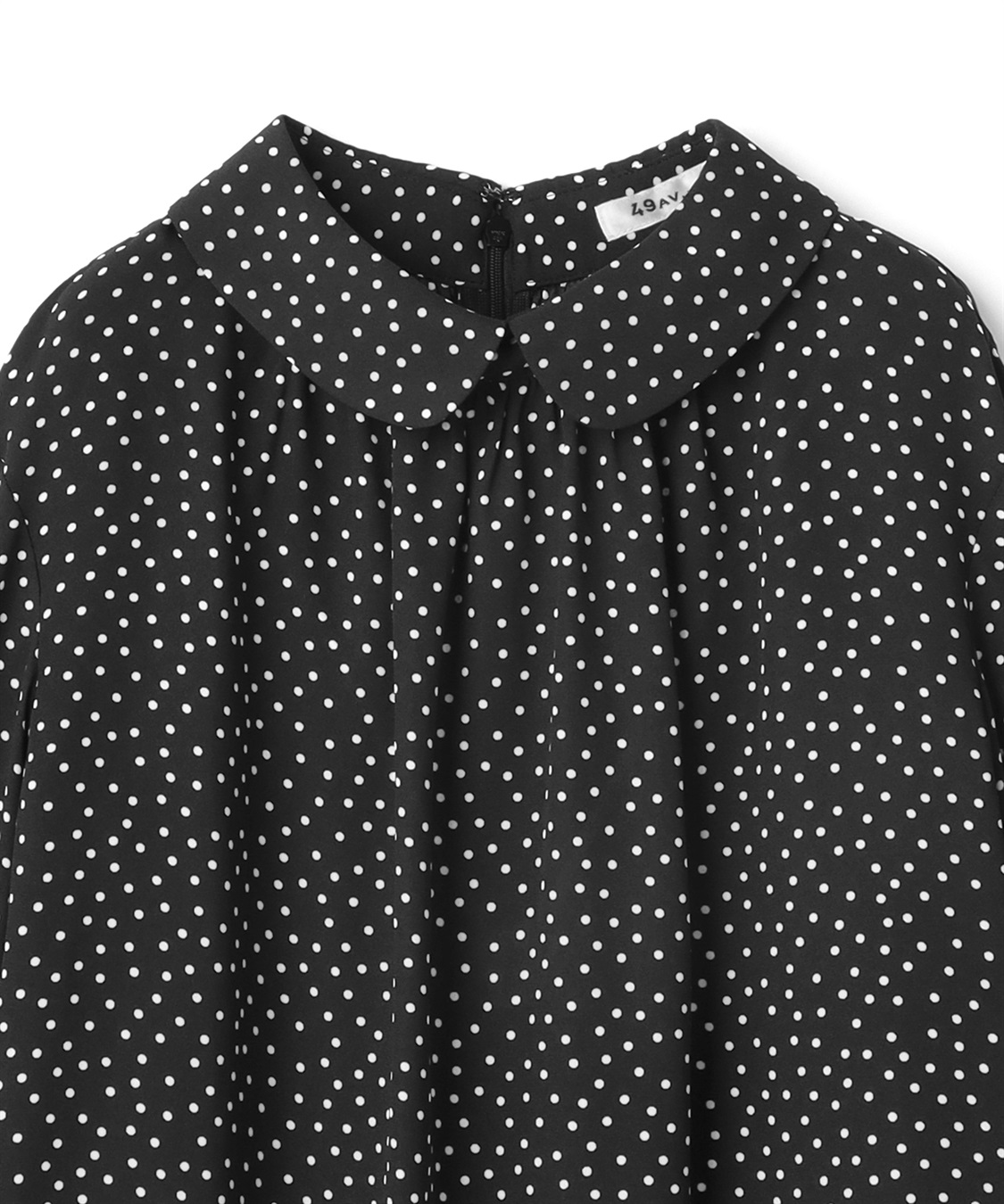 49AV JUNKO SHIMADA サテン地ラウンドカラーブラウス_sub_2