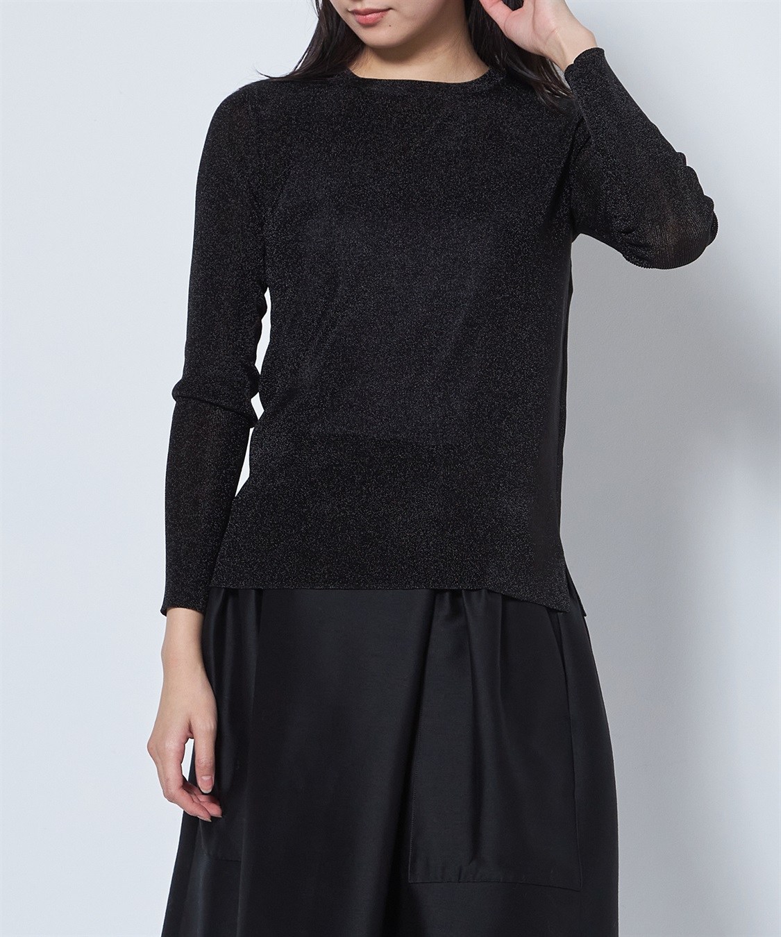 ラメ入りクルーネックニット 49AV.junko shimada｜クロスプラス公式 