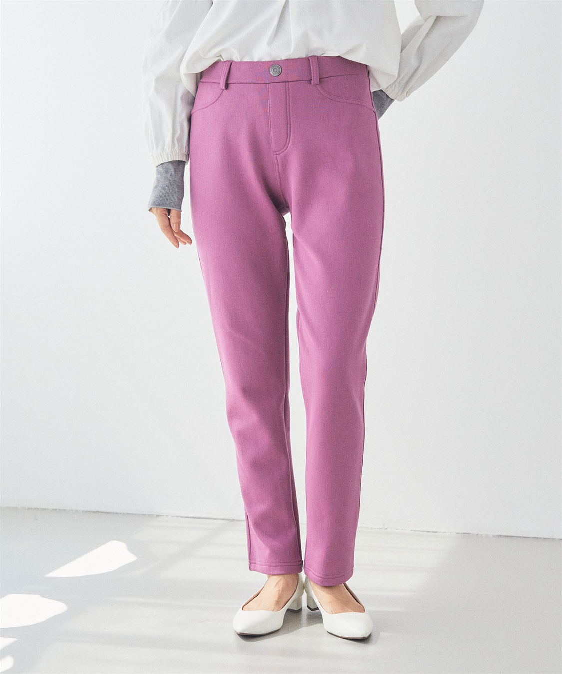 CROSS FUNCTION 【メディア掲載】なめらかな肌ざわり  裏起毛ストレッチイージーパンツ【CF/クロスファンクション】_sub_7