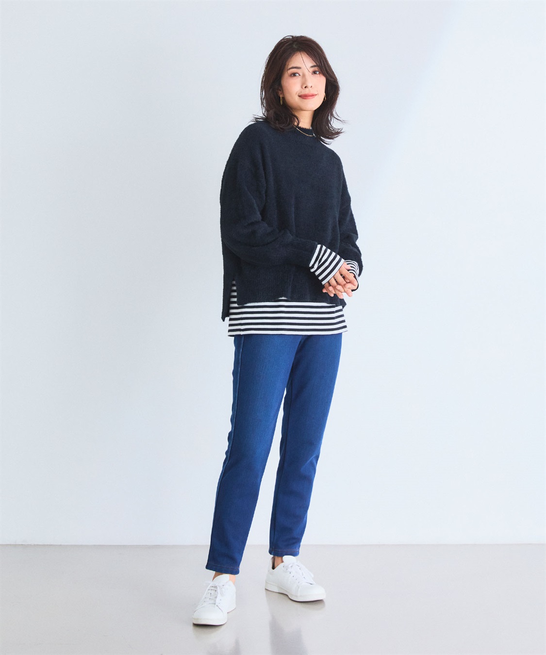 CROSS FUNCTION 【メディア掲載】なめらかな肌ざわり  裏起毛ストレッチイージーパンツ【CF/クロスファンクション】_sub_20