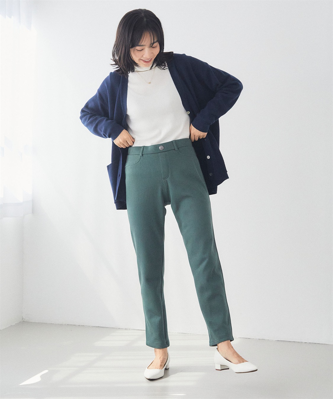 CROSS FUNCTION 【メディア掲載】なめらかな肌ざわり  裏起毛ストレッチイージーパンツ【CF/クロスファンクション】_sub_23