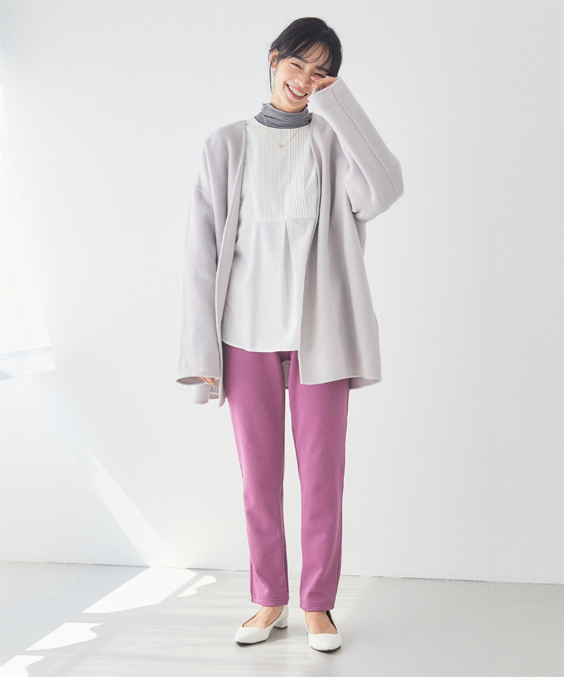CROSS FUNCTION 【メディア掲載】なめらかな肌ざわり  裏起毛ストレッチイージーパンツ【CF/クロスファンクション】_sub_24