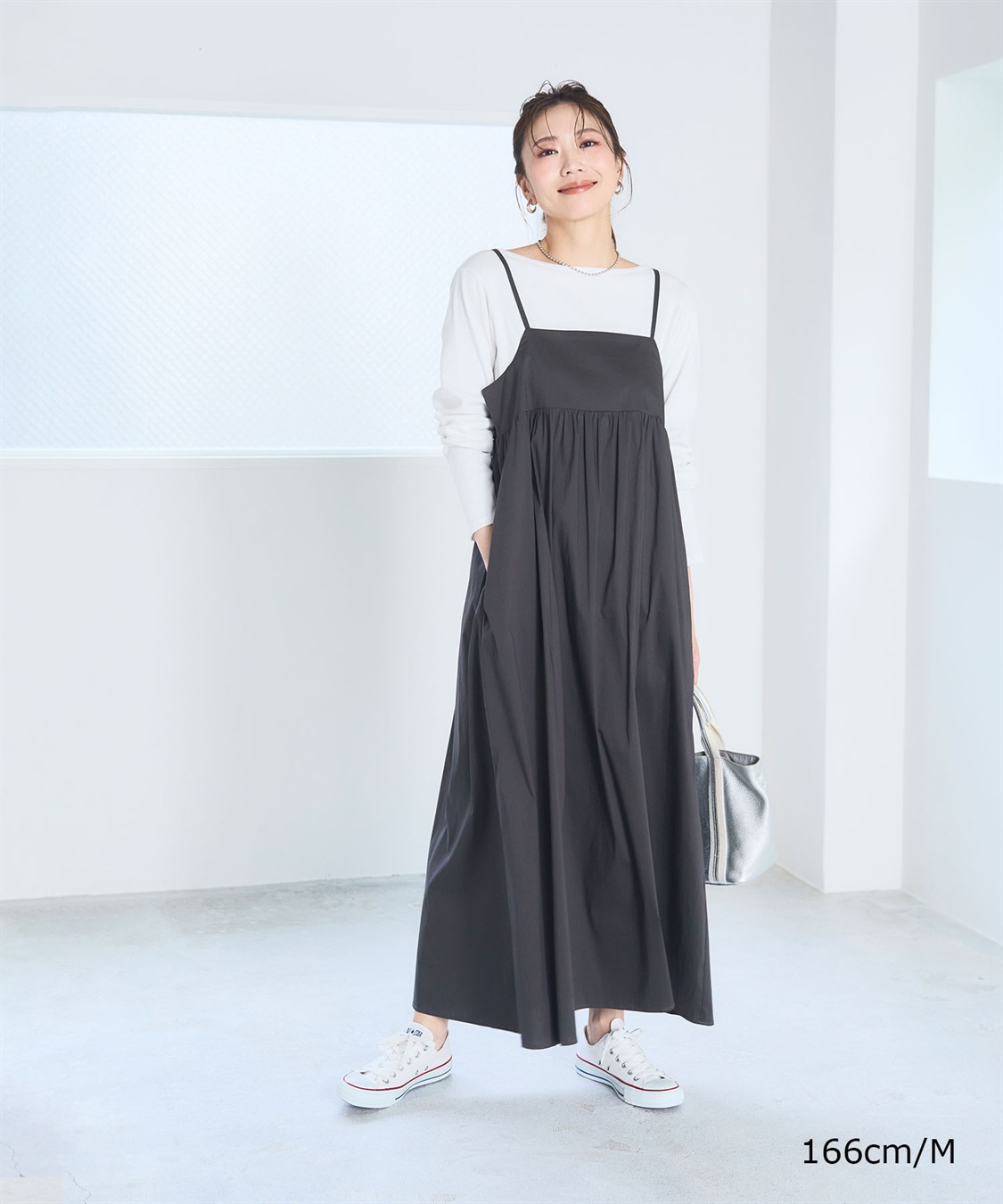 CROSS FUNCTION 《洗える》エブ楽 切り替えボリュームキャミソールワンピース【CF/クロスファンクション】_sub_3