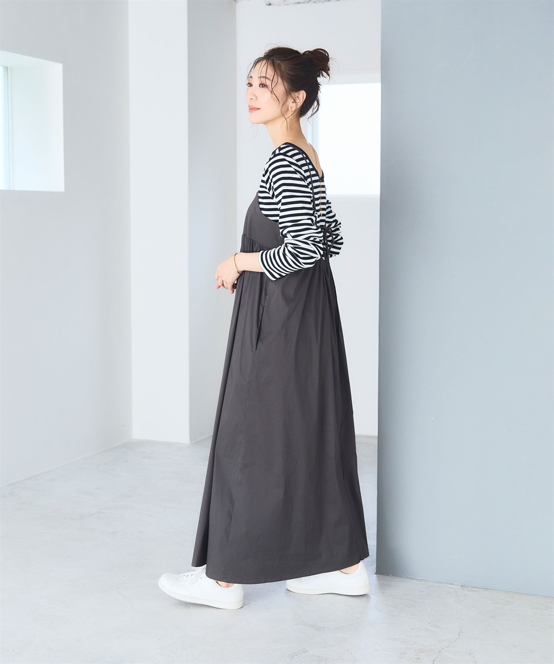 CROSS FUNCTION 《洗える》エブ楽 切り替えボリュームキャミソールワンピース【CF/クロスファンクション】_sub_8