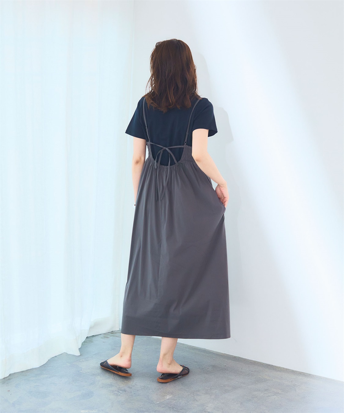 CROSS FUNCTION 《洗える》エブ楽 切り替えボリュームキャミソールワンピース【CF/クロスファンクション】_sub_12