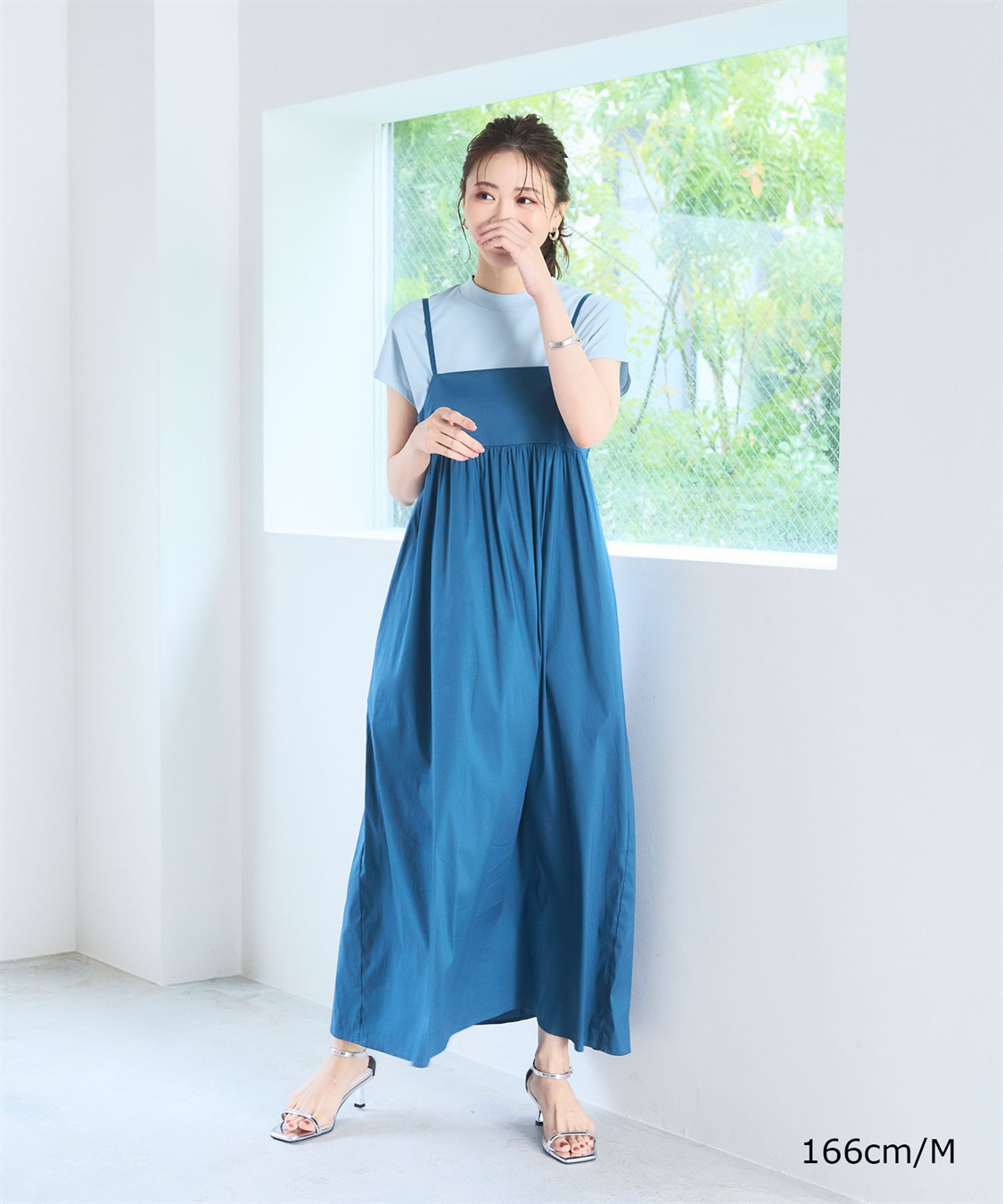 CROSS FUNCTION 《洗える》エブ楽 切り替えボリュームキャミソールワンピース【CF/クロスファンクション】_sub_13