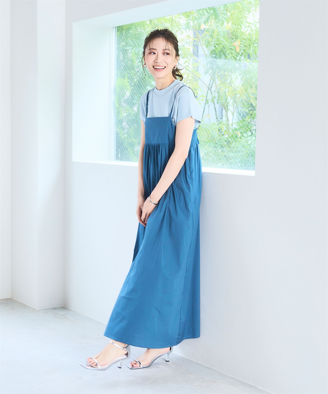 CROSS FUNCTION 《洗える》エブ楽 切り替えボリュームキャミソールワンピース【CF/クロスファンクション】_sub_15