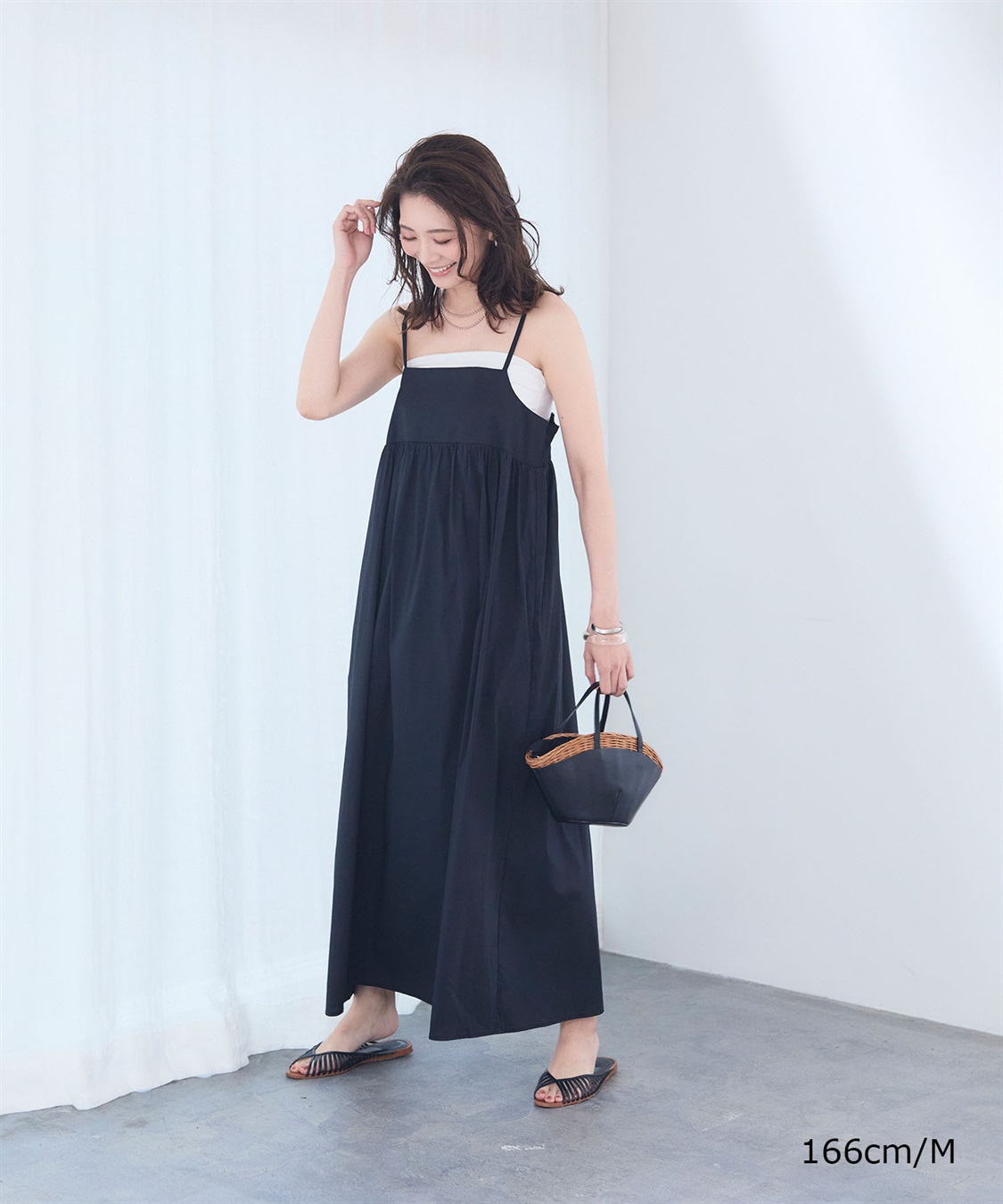 CROSS FUNCTION 《洗える》エブ楽 切り替えボリュームキャミソールワンピース【CF/クロスファンクション】_sub_20