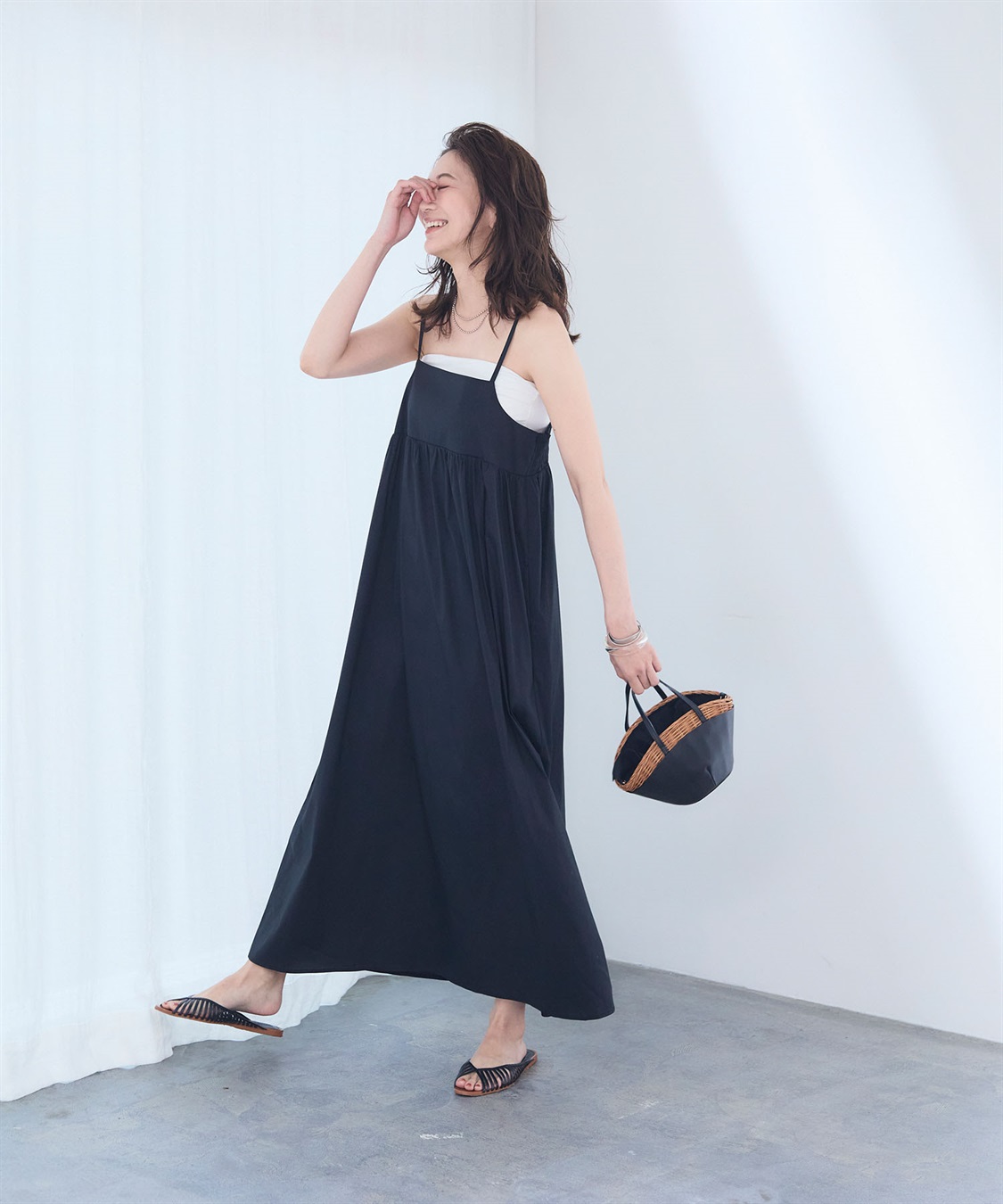 CROSS FUNCTION 《洗える》エブ楽 切り替えボリュームキャミソールワンピース【CF/クロスファンクション】_sub_21