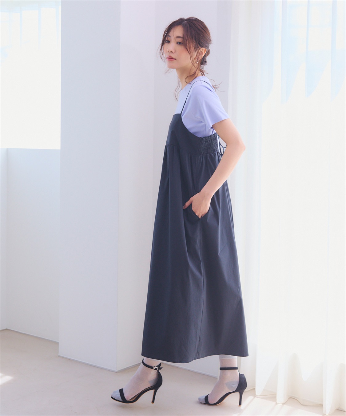 CROSS FUNCTION 《洗える》エブ楽 切り替えボリュームキャミソールワンピース【CF/クロスファンクション】_sub_25