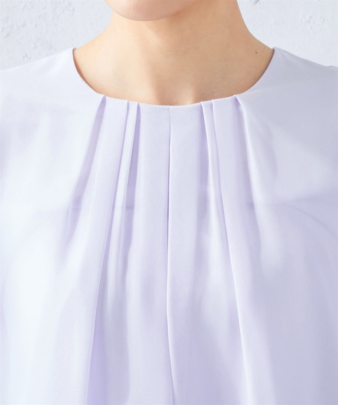 A/C DESIGN BY ALPHA CUBIC フロントタックシフォンTブラウス_sub_4