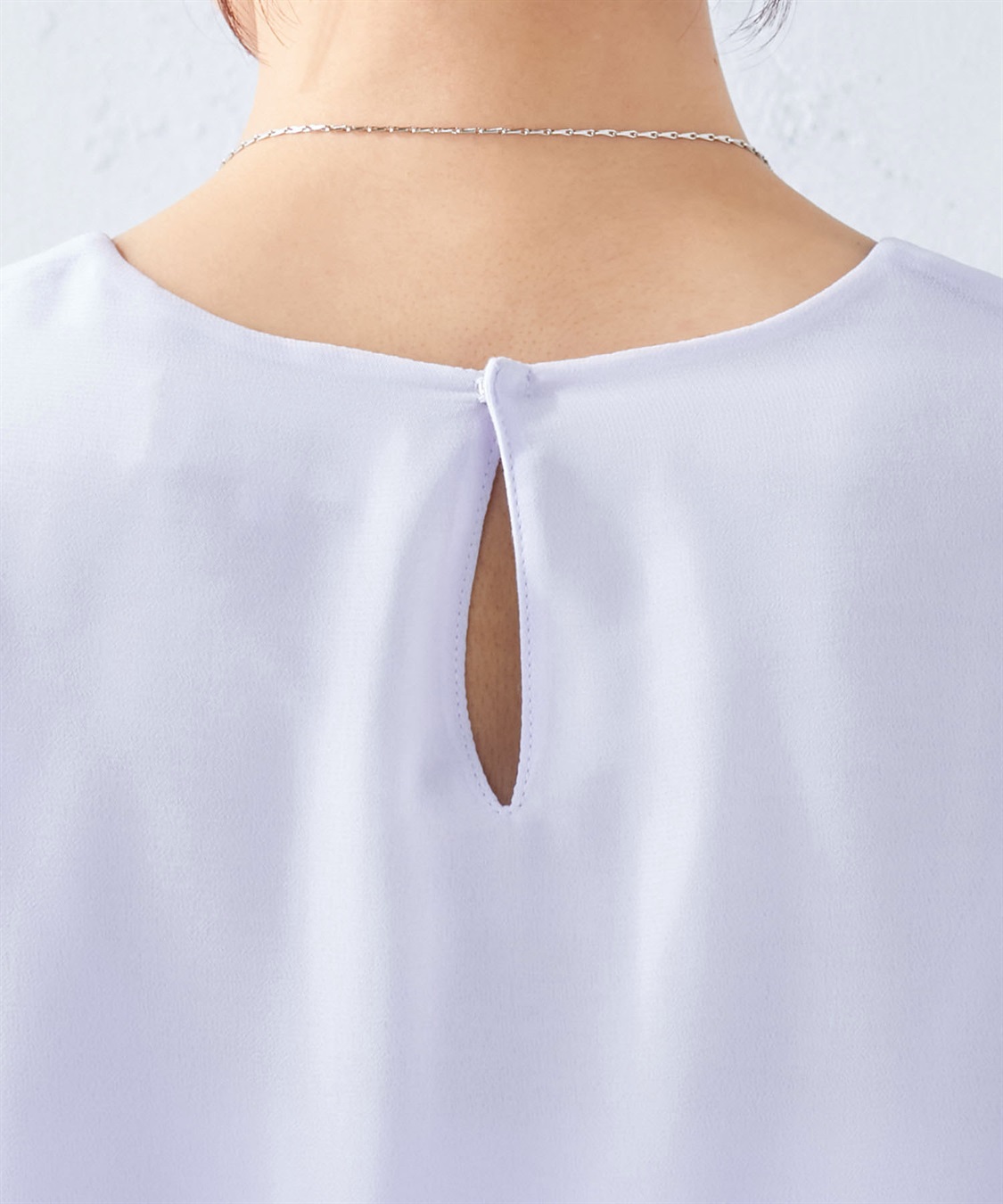 A/C DESIGN BY ALPHA CUBIC フロントタックシフォンTブラウス_sub_5