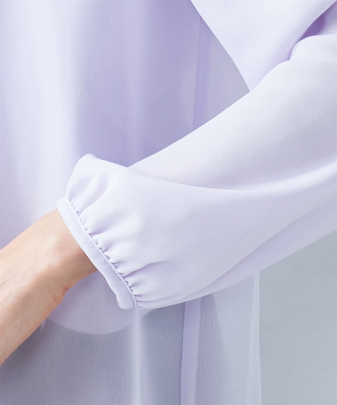 A/C DESIGN BY ALPHA CUBIC フロントタックシフォンTブラウス_sub_6