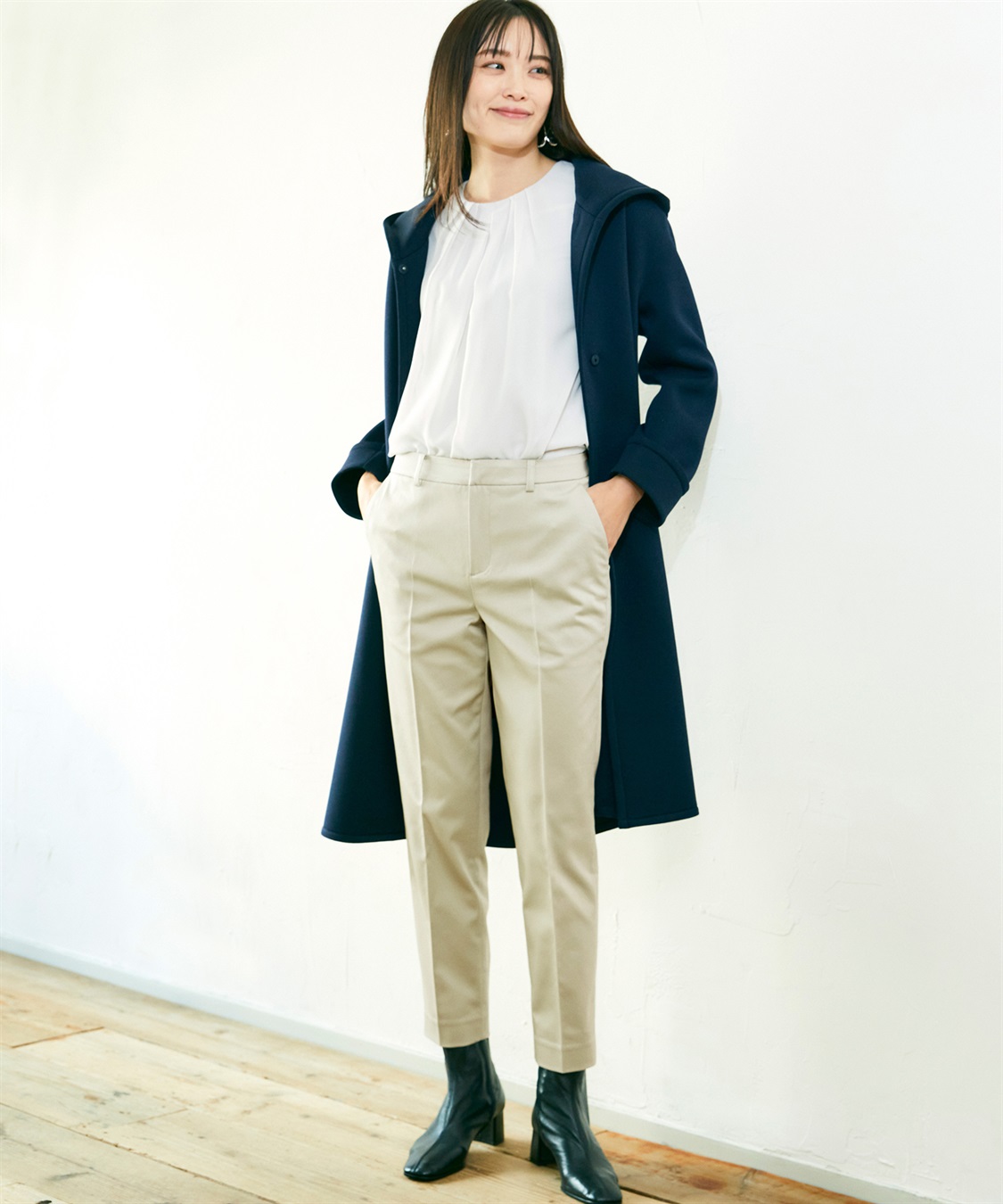 A/C DESIGN BY ALPHA CUBIC フロントタックシフォンTブラウス_sub_14