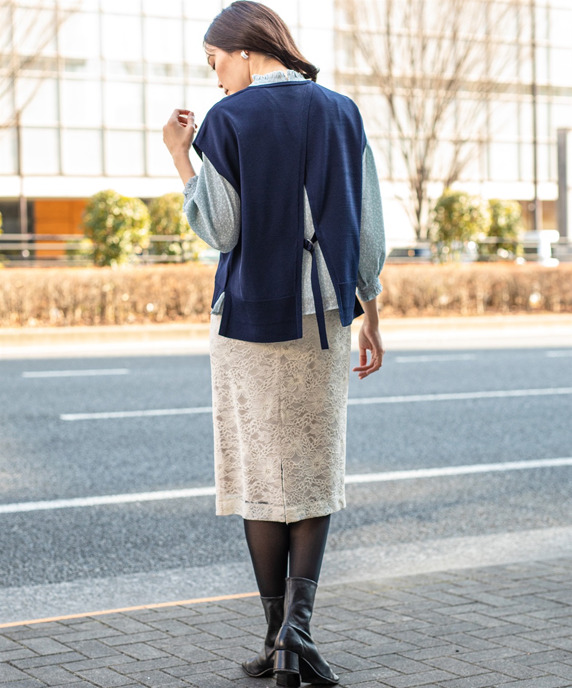 A/C DESIGN BY ALPHA CUBIC 小花柄シャーリングTブラウス_sub_14