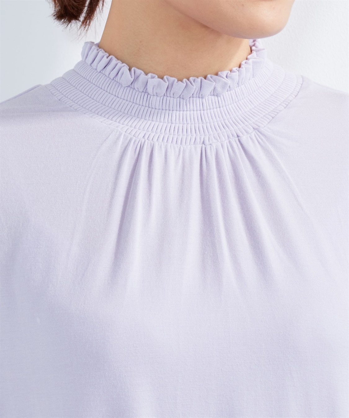 A/C DESIGN BY ALPHA CUBIC シャーリングハイネックカットソー_sub_5