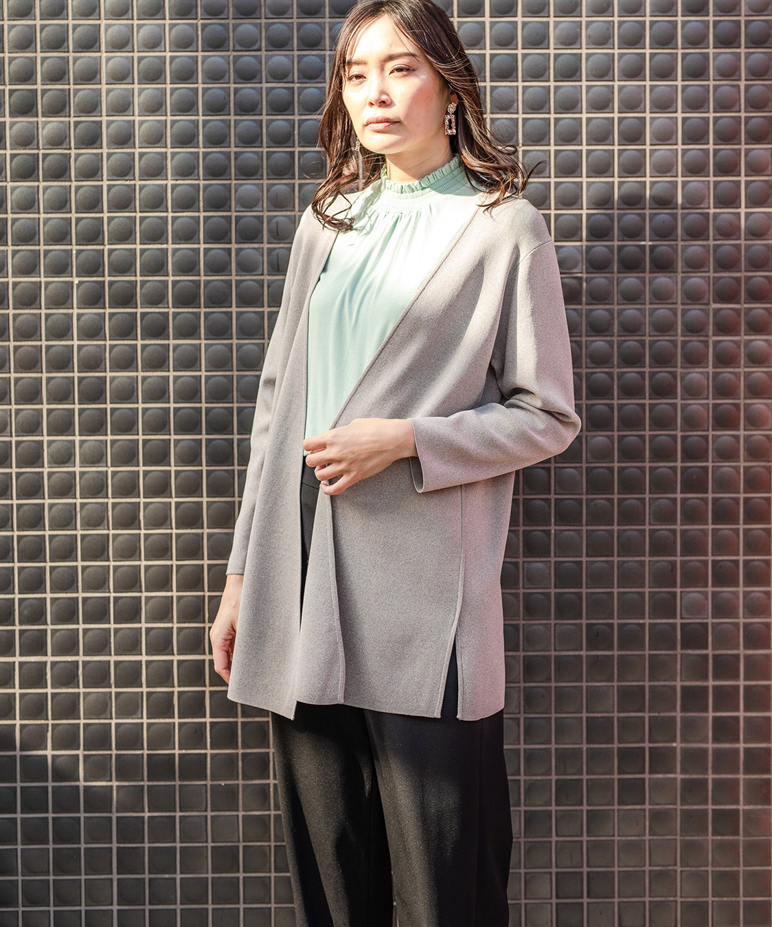 A/C DESIGN BY ALPHA CUBIC シャーリングハイネックカットソー_sub_11